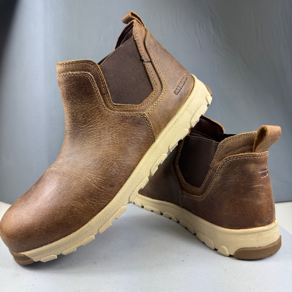 Carolina S-117 CA5574 Mens Size 10.5D Aluminum Safety Toe Romeo Work Boots Brown